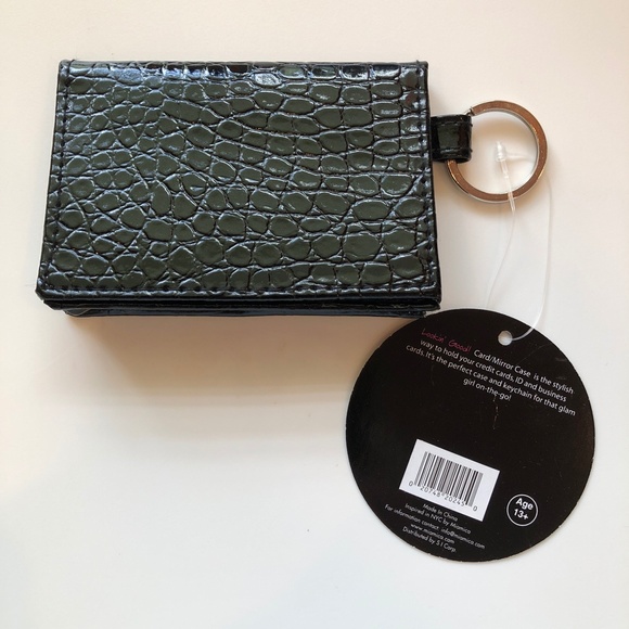 🎉2xHP🎉 MIAMICA Lookin' Good Card, Mirror Keychain Case Wallet Patent Croc NWT - Picture 8 of 8